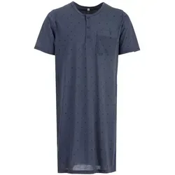 Lucky Nachthemd Nachthemd Kurzarm - Raute Punkt grau XXL