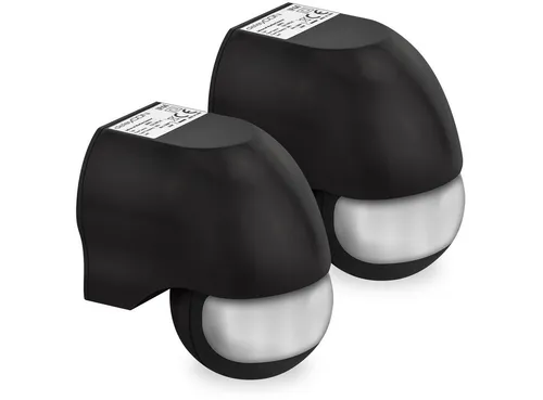 deleyCON Bewegungsmelder deleyCON 2x Infrarot Bewegungsmelder - Innen/Außen IP44 - 180° bis