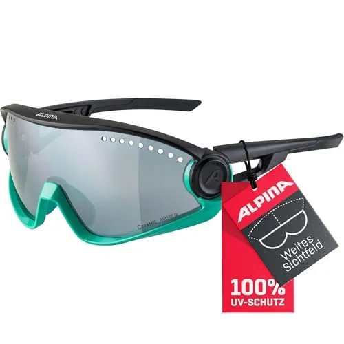 ALPINA 5W1NG Sportbrille - Verspiegelte und bruchsichere Sportbrille mit 100% UV-Schutz, ideal für aktive Erwachsene. Die Fogstop-Beschichtung sorgt für beschlagfreie Sicht.