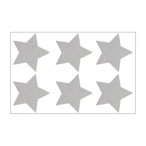 Reflektierende Sterne zum Aufbügeln (Set 6 Sterne à 4,5 cm Durchmesser)