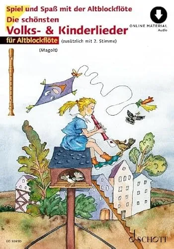 Die schönsten Volks- und Kinderlieder: sehr leicht bearbeitet. 1-2 Alt-Blockflöten. (Spiel und Spaß mit der Blockflöte)