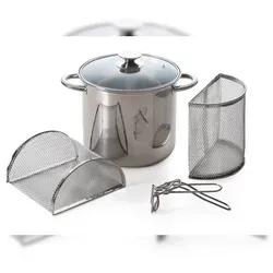 Excelsa Pasta Mix Nudelkocher - Küchengeräte-Zubehör für die einfache Zubereitung von Nudeln, inklusive 2 Körben und Glasdeckel für perfekte al dente Ergebnisse.