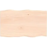 vidaXL Massivholz Tischplatte, Handgefertigte Eichenplatte mit Baumkante - Esszimmertische aus handgefertigtem, unbehandeltem Massivholz, ideal zur individuellen Gestaltung deines Tisches mit einzigartiger Naturkante.