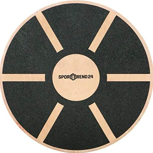 Sporttrend 24® Balance Board Holz | Therapiekreisel, Fitnesskreisel, Fitnessboard, Pad