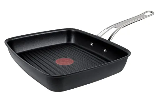 Tefal Jamie Oliver Grillpfanne E24541 - 23 x 27 cm, langlebige Titanium 3x Antihaftversiegelung und perfekte Wärmeverteilung für exzellente Grillergebnisse