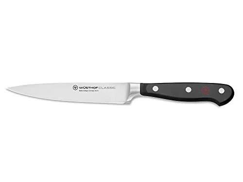 Wüsthof Classic Schinkenmesser 14 cm - Küchenmesser mit 14 cm Klinge, ideal zum präzisen Schneiden von Schinken, Fleisch und Gemüse. Hochwertige Verarbeitung aus Solingen mit spezieller Rockwell-Härte für langanhaltende Schärfe.