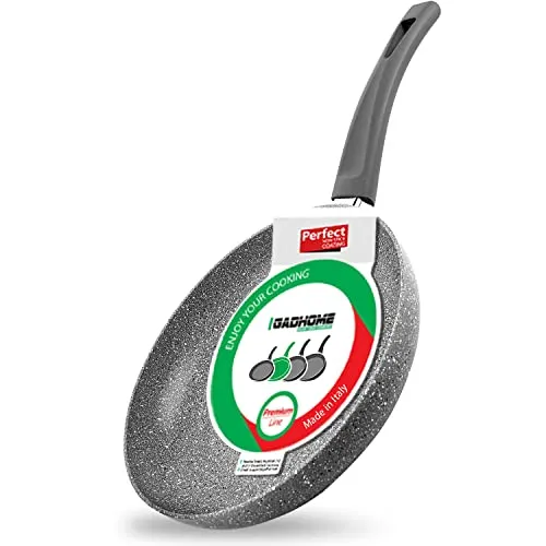 GadHome Premium 24cm Antihaft Bratpfanne | Pfanne Induktion | Hochwertige Aluminium mit Ergonomischem Griff | Graustein Granit Effekt