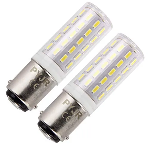 LED Nähmaschine Glühbirne BA15d - 5W Kaltweiß 6000K - Energiesparlampe im 2er Pack, ersetzt 45W Halogen und spart 90% Strom. Ideal für Nähmaschinen, Dunstabzugshauben und mehr. Lange Lebensdauer von über 30.000 Stunden.