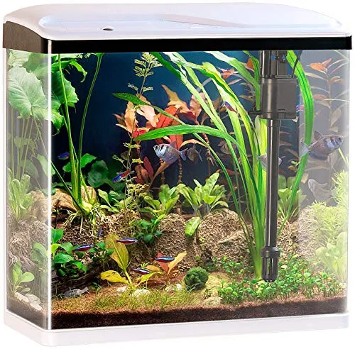 Sweetypet Aquarium Komplettset: Nano-Aquarium-Komplett-Set mit LED-Beleuchtung, Pumpe & Filter, 40 l (Nano Komplettset, Zubehör, Fernbedienungen)