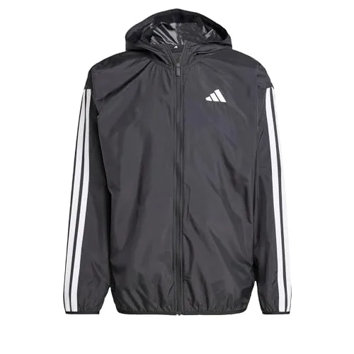 adidas Sportswear Windbreaker M 3S WB schwarz L - Funktionsjacke für Männer, leicht und atmungsaktiv, ideal für Sport und Freizeit, mit praktischem Reißverschluss und sportlichem Design.