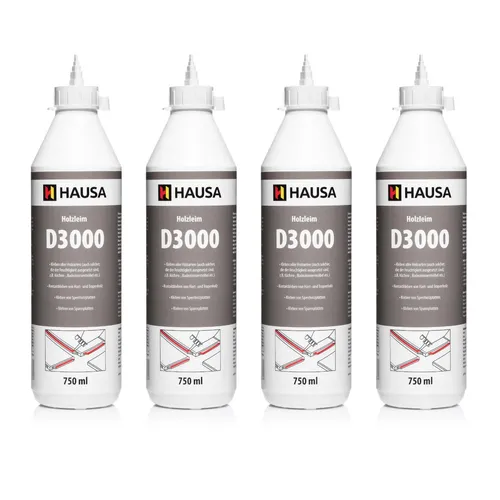 Wasserfester Holzleim D3 750ml - Lösemittelfrei - Kleber & Leime – Flexibler, wasserfester Holzleim für vielseitige Anwendungen, ideal für Holz, Parkett und mehr. Schnelle Trocknungszeit und frostbeständig.