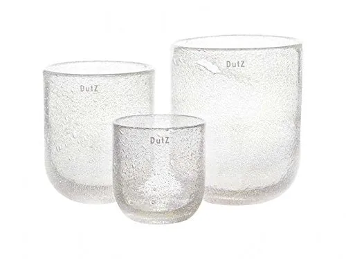 Dutz Vase Clear Bubbles (H23 D19) - Elegante Vase aus Glas, Design mit klaren Blasen für einen modernen Look, perfekt für jede Raumdekoration.