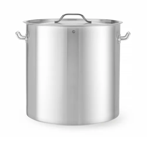 Hendi Kochtopf mit Deckel 71 Liter aus Edelstahl - Kochtopf - 71 L, ideal für große Mengen, mit nahtlosem Induktionsboden für optimale Wärmeverteilung und satiniertem Finish. Perfekt für alle Wärmequellen!