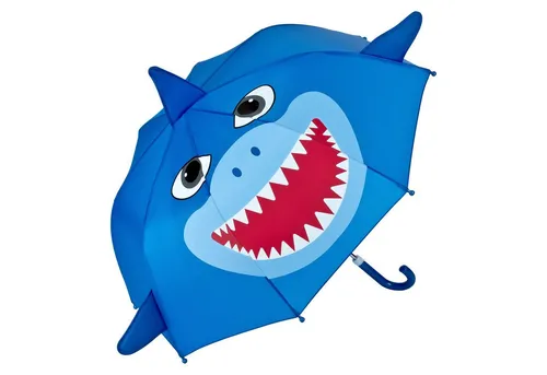 von Lilienfeld Stockregenschirm Kinderschirm Hai Shark Junge Mädchen Meer bis ca. 8 Jahre, 3D