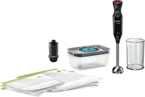 Bosch Stabmixer MS6CB61V1 ErgoMixx, 1000 Watt mit Vakuumier-Set - Stabmixer mit 12 Geschwindigkeitsstufen und Turbo-Funktion, inklusive Vakuumier-Set für frische Lebensmittel und optimale Mixergebnisse.