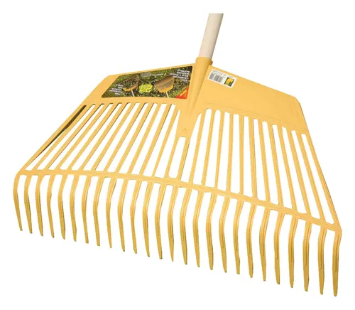 Jost Kombigerät 2in1 Rechen + Gabel Kunststoff gelb - REGA26-600PP - Praktisches 2in1 Gartengerät aus robustem Kunststoff, ideal für effizientes Arbeiten im Garten und Pflege von Beeten.