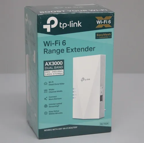 TP-Link RE700X WiFi 6 WLAN Verstärker AX3000 - Dual Band, ununterbrochenes Streaming und App-Steuerung für optimierte Netzwerkleistung