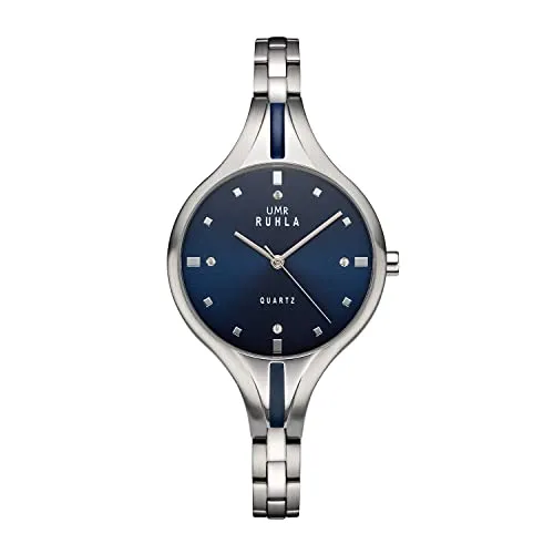 UMR Ruhla Style 32214 RS32214 Damenarmbanduhr - Elegante Damenarmbanduhr aus Edelstahl mit rundem Gehäuse (35 mm), Mineralglas und analoger Anzeige – perfekt für jeden Anlass.