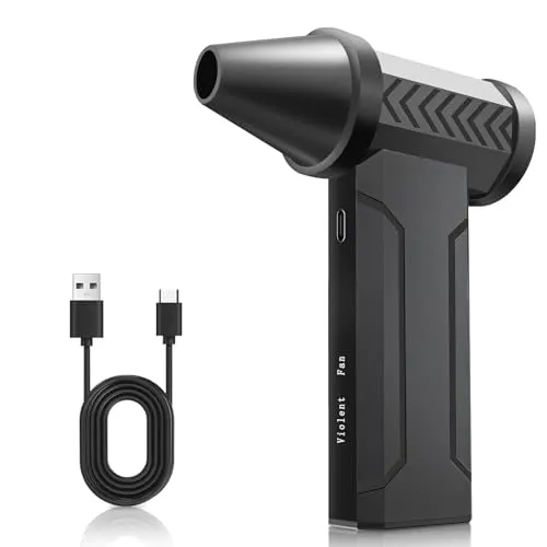 Cosyall Elektrische Staubgebläse, 4-Gang 160000 U/min, Druckluft Compressed Air Duster mit 10000mAh Akku, Mini Gebläse für PC Reinigungsset, Auto, Sofa
