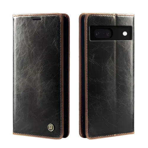 Handy Hülle für Google Pixel 8 Handyhülle Case Klapphülle RFID Dunkelbraun