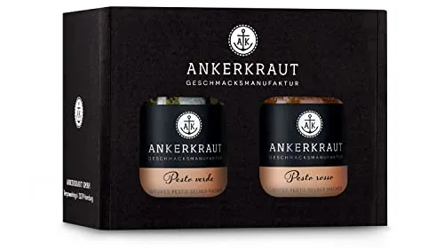 Ankerkraut Nudelparty Box, Pesto Rosso und Pesto Verde im Korkenglas