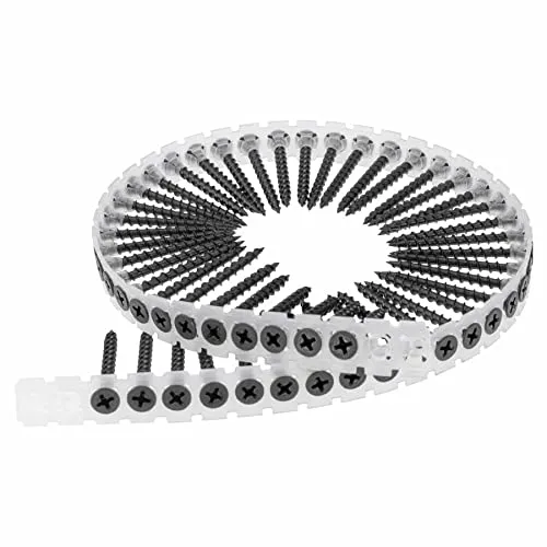 SCREW REBEL Magazinierte Schnellbauschrauben Grobgewinde 3,9 x 25 mm - 5.000 Stück - Hochwertige magazinierte Schnellbauschrauben mit Grobgewinde für präzises Arbeiten. Ideal für Gipskartonbefestigungen auf Holzunterkonstruktionen. Korrosionsgeschützt und langlebig durch spezielle Phosphatierung.