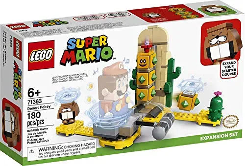 Produktbild Lego Super Mario Desert Pokey Erweiterungsset 71363 Bausatz; Spielzeug für kreative Kids zum Kombinieren mit den Super Mario Abenteuern mit Mario Starterkurs (71360) Spielset, Neu 2020 (180 Teile)