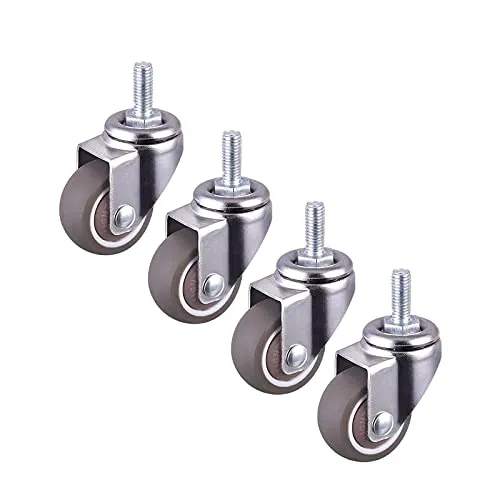 Stück Transportrollen Set Schwenkrollen,25mm Möbelrollen,Geräuscharme Möbel Lenkrollen,Verwendung für Kleingeräte Und Kleinmöbel,360° Drehbar,Gesamthöhe 40 Mm,Tragkraft 20 Kg Pro Lenkrollen (M6) 4
