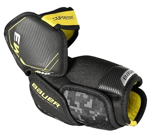 Bauer Supreme M3 Ellenbogenschoner Junior, Größe:M - Hochwertiger Ellenbogenschutz für Junioren, bietet optimalen Komfort und Bewegungsfreiheit beim Hockeyspielen.