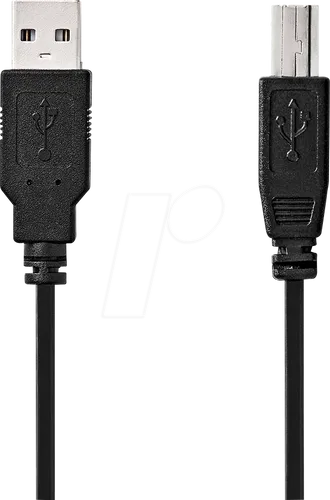 NEDIS USB-Kabel - USB 2.0, USB-A zu USB-B, 1.00 m