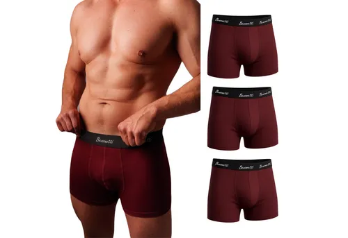 Benonetti Boxershorts Herren Unterhosen Retroshorts Pants aus Baumwolle (3er Set, 3-St., 3er-Pack) elastischer Bund, ohne störendes Etikett, Feuchtigkeitabweisend