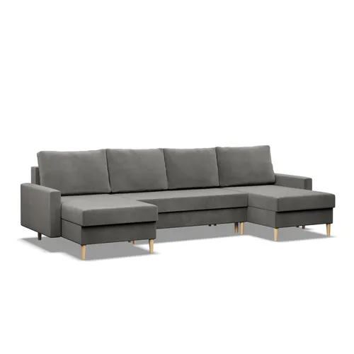Ecksofa Blank Grau mit Schlaffunktion