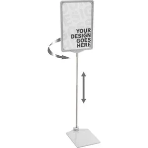 Franken Infoständer PSM A4 12, beidseitig, grau A4, bis 92 cm höhenverstellbar, Einschubrahmen