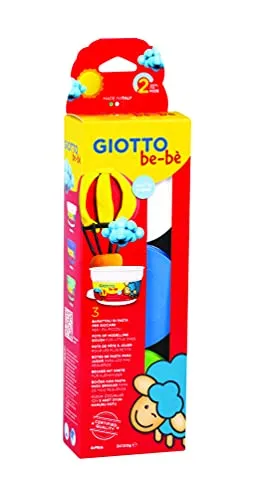 Zestaw z masa plastyczna Giotto Bebe 3x100g: (bialy, niebieski, zielony)