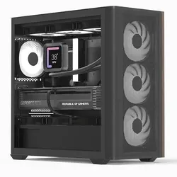 AeroCool B301A-BK-v2 mATX Gehäuse - Stylisches mATX PC-Gehäuse mit hervorragender Belüftung und Platz für leistungsstarke Komponenten.