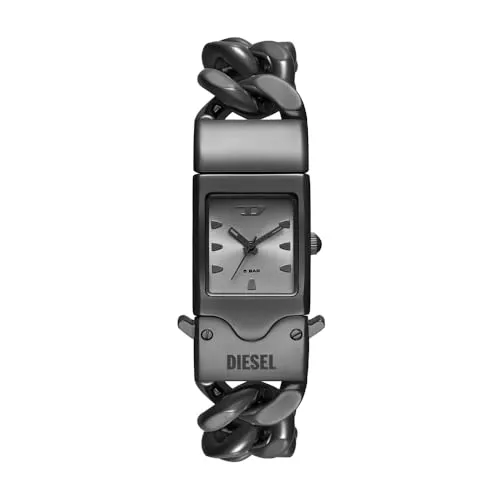 Diesel Quarzuhr CLOSER DZ2227, Herrenuhr mit Edelstahlarmband - Chronograph mit hochwertigem Edelstahlarmband, wasserdicht bis 5 bar und elegantem anthrazitfarbenem Zifferblatt für einen stilvollen Auftritt.