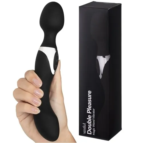 Sinful Wand Massager - Kabelloser Massagestab für Frauen - Sexspielzeug mit zwei leistungsstarken Motoren und 10 Vibrationseinstellungen für unvergessliche sinnliche Erlebnisse. Perfekt für entspannende Massagen und vielseitige Anwendungen.