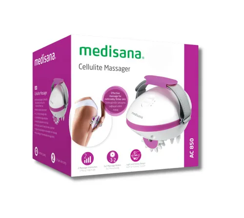 medisana AC 850 - Cellulite Massagegerät für straffere Haut, 6 rotierende Massagerollen und 2 Intensitäten für optimale Ergebnisse