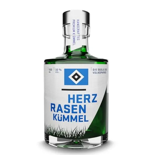 HERZRASEN 0,1L Kümmel HSV Edition mild & vollmundig - 32% Vol. Hamburger Kümmel Schnaps für HSV & Hamburg Fans - Hochwertiger Kümmelschnaps