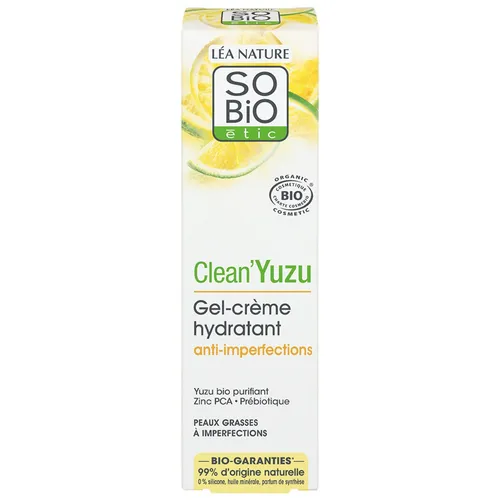 Léa Nature SO BIO étic Clean'Yuzu Gel-Crème Hydratant Anti-Unreinheiten Bio 40 m