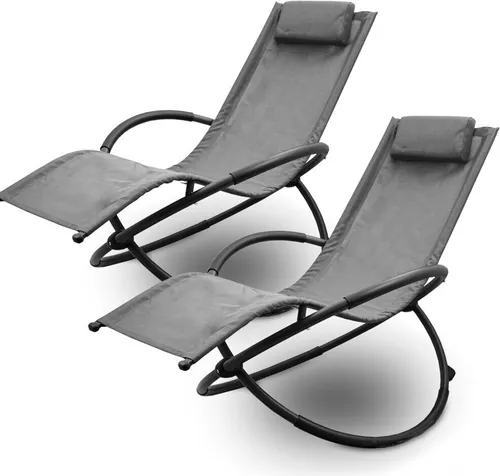 Relaxliege Anthrazit 2x LACESTONE - Hochwertige Relaxliege im modernen Design, rostbeständig und wasserfest – ideal für entspannte Stunden im Garten oder auf der Terrasse.