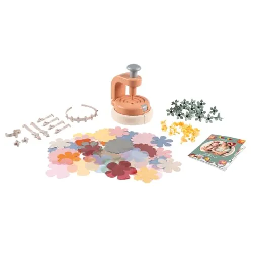 Smoby Kreativset Crea Flower Schmuck-Bastelset - Kreativkästen für Kinder ab 3 Jahren, mit dem sie einzigartige Blumen und Schmuck gestalten können – fördert Fantasie und Fingerfertigkeit!