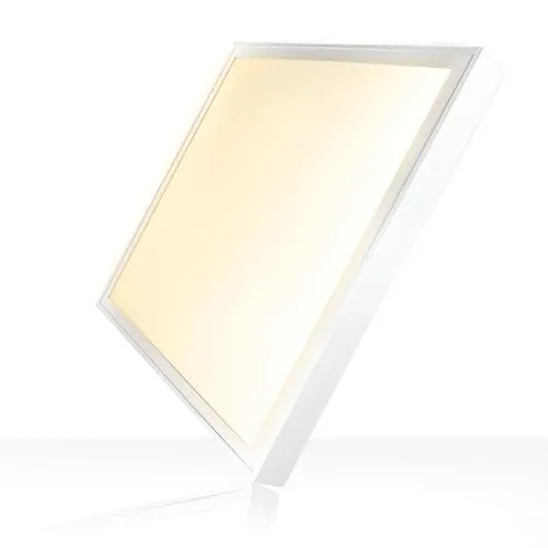 Xtend EcoLight LED Anbaupanel 60x60cm 4000K UGR19 26W integr. Alu Aufbaurahmen Rasteranbauleuchte Montagerahmen Aufputz Deckenleuchte Anbau 160lm/W