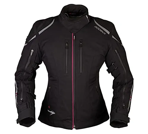 Modeka Motorradjacke Takuya Lady, Sympatex, Airvent Tourenjacke für Frauen, Schwarz, 84