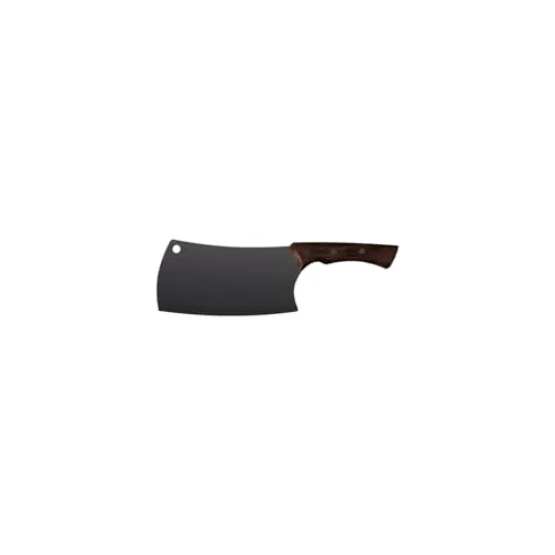 Tramontina CHURRASCO BLACK Hackmesser, 18 cm - Hochwertiges Kochmesser - Kochmesser mit 18 cm Edelstahlklinge, ergonomischem FSC-zertifiziertem Holzgriff und robuster Bauweise für müheloses Hacken und Schneiden.