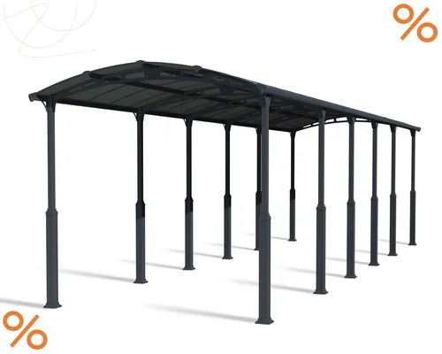 Dreiercarport Palram – Canopia Alpine 12900 - Gartenhäuser, Geräteschuppen & Carports – Robuster 3-fach Carport mit Tonnendach aus hochwertigem Aluminium, idealer Schutz für Ihre Fahrzeuge.