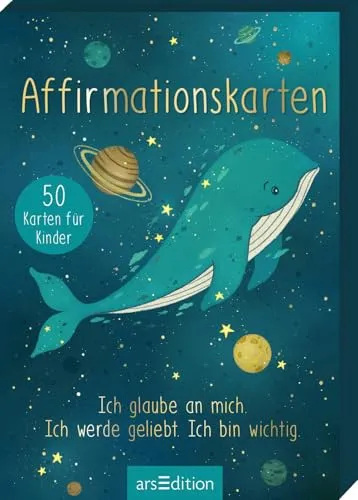Affirmationskarten: Ich glaube an mich. Ich werde geliebt. Ich bin wichtig. | Kartenbox mit 50 Affirmationskärtchen für Kinder | Für mehr Selbstbewusstsein, Achtsamkeit und Selbstliebe