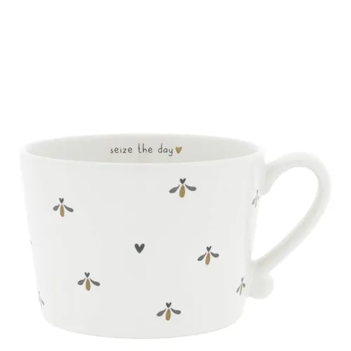 Tasse, Becher DANCING HEART weiß schwarz für 270ml Keramik Bastion Collections