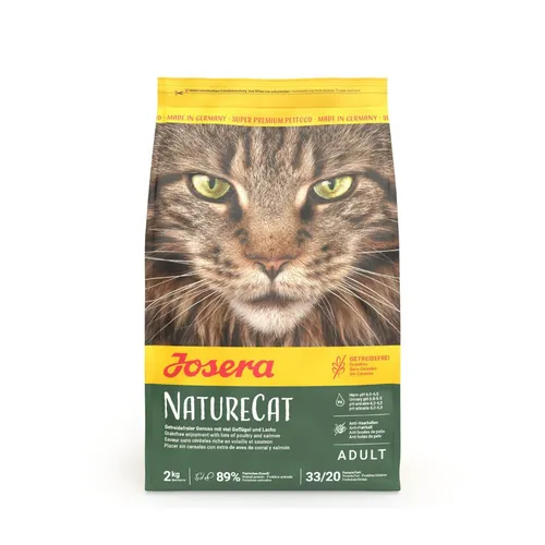 Josera Nature Cat Trockenfutter für Katzen – Getreidefrei, 6x2kg - Hochwertiges Trockenfutter für erwachsene Katzen, getreidefrei und mit viel Geflügel für eine ausgewogene Ernährung. Ideal für anspruchsvolle Tiere.