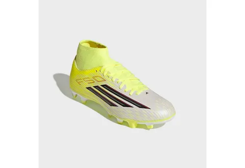 ADIDAS F50 CLUB MID FG/MG Fußballschuh - Der F50 CLUB Mid-Cut Fußballschuh bietet dir ein federleichtes Tragegefühl und präzise Ballkontakte. Ideal für festen Boden und Kunstrasen, überzeugt er mit hohem Tragekomfort und stylishen Designelementen.